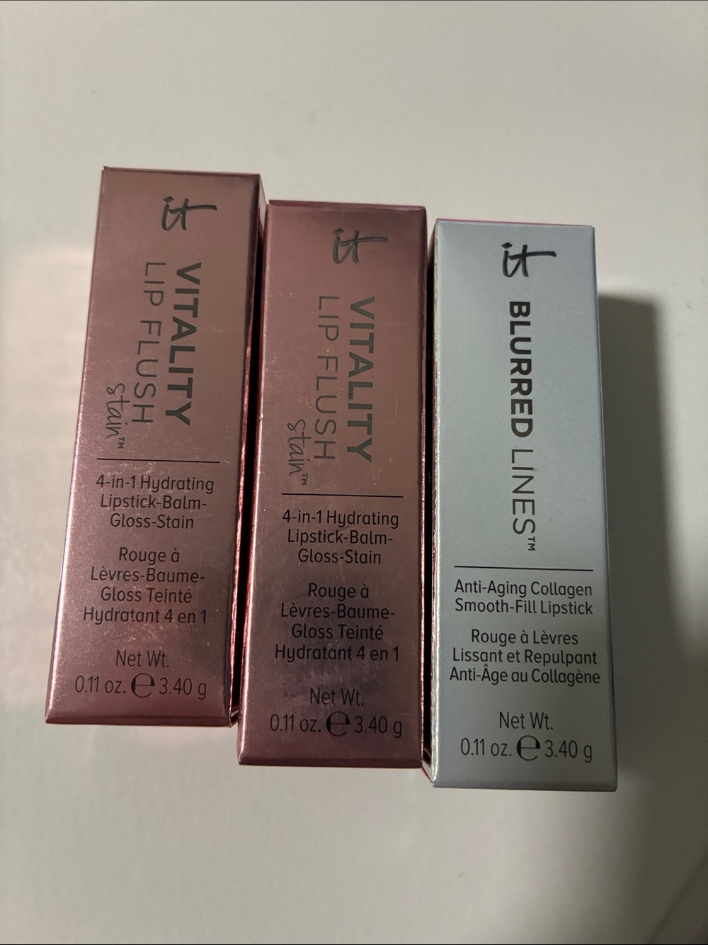 IT Cosmetics Vitality Lip Flush & Blurred Lines Lipstick Set — Rose/Pink
